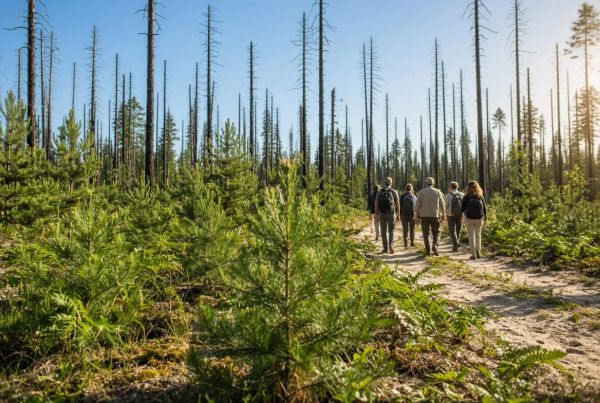 Comment la forêt de la Teste-de-Buch se régénère après l'incendie ?